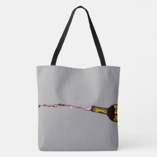 Tela bolso de tote de diseño de botella