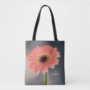 Tela Bolso de tote de gerbera rosa individual