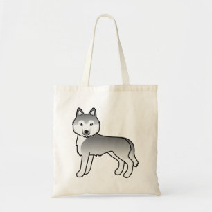 Tela Bolso de tote de perro de dibujos animados lindo H