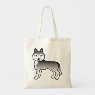 Tela Bolso de tote de perro de dibujos animados lindo H
