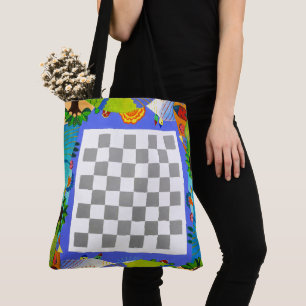 Tela Bolso de Tote de Tablero de Juego Divertido y Colo