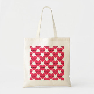 Tela bolso de tote día de San Valentín