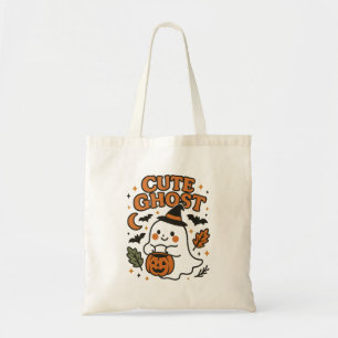 Tela Bolso de Tote Fantasma de Calabaza Lindo de Hallow