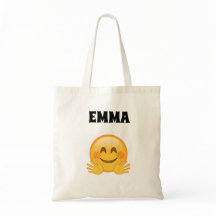 Bolso de tote personalizado con emoji de Emma