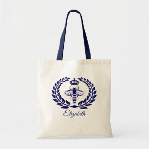 Tela Bolso de tote personalizado de abeja reina
