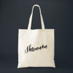 Tela Bolso de tote personalizado de la escritura<br><div class="desc">Bolso de tote personalizado de la escritura Shannon</div>