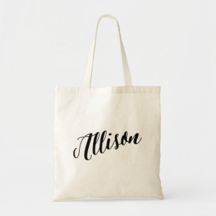 Tela Bolso de tote personalizado de la escritura