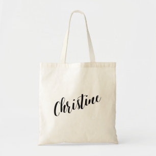 Tela Bolso de tote personalizado de la escritura