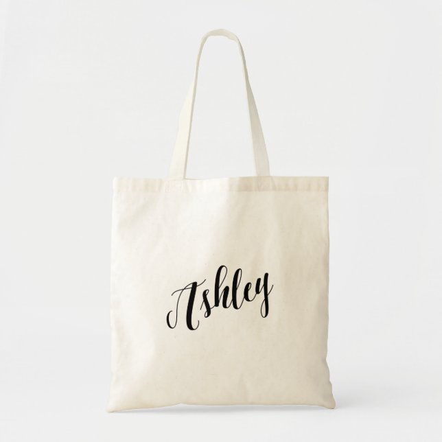 Tela Bolso de tote personalizado de la escritura Ashley (Frente)