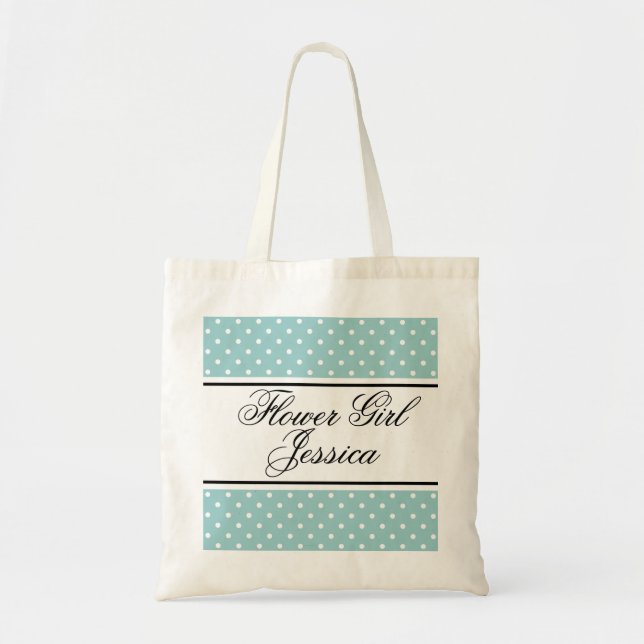 Tela Bolso de tote personalizado para niña de las flore (Frente)