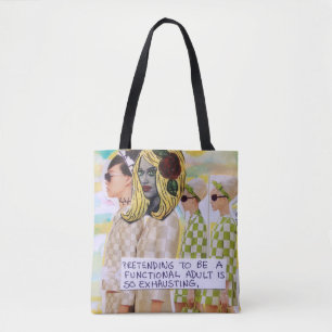 Tela Bolso de tote que finge ser un adulto funcional