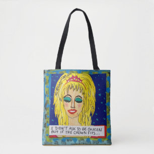 Tela Bolso de tote que no pedí ser reina
