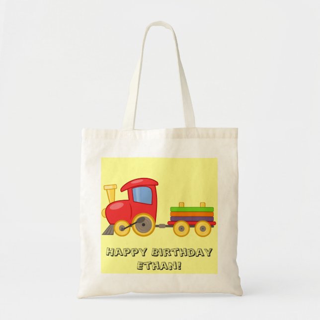 Tela Bolso de tren personalizado para niños (Frente)