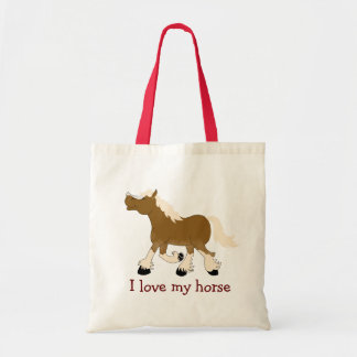 Tela Bolso de ultramarinos BELGA del amante del CABALLO