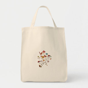 Tela Bolso de ultramarinos de los pájaros