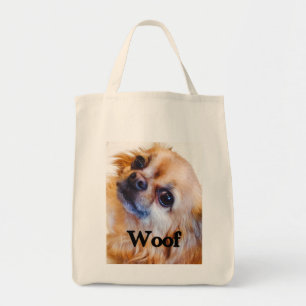 Tela bolso de ultramarinos de pelo largo de la