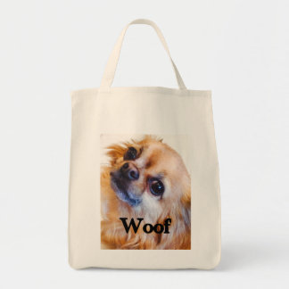 Tela bolso de ultramarinos de pelo largo de la