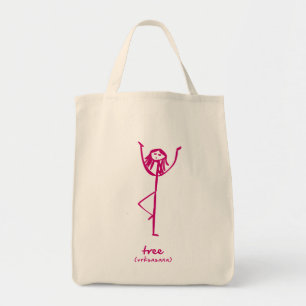 Tela Bolso de ultramarinos del chica de la yoga