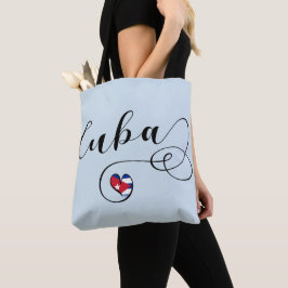 Tela Bolso de ultramarinos del corazón de Cuba, bandera