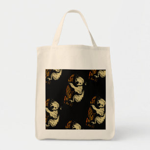 Tela Bolso de ultramarinos del diseño del arte del oso