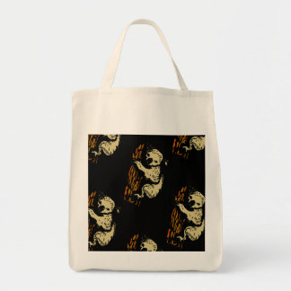 Tela Bolso de ultramarinos del diseño del arte del oso