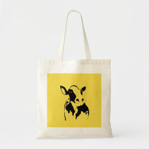 Tela Bolso de ultramarinos feliz de la vaca