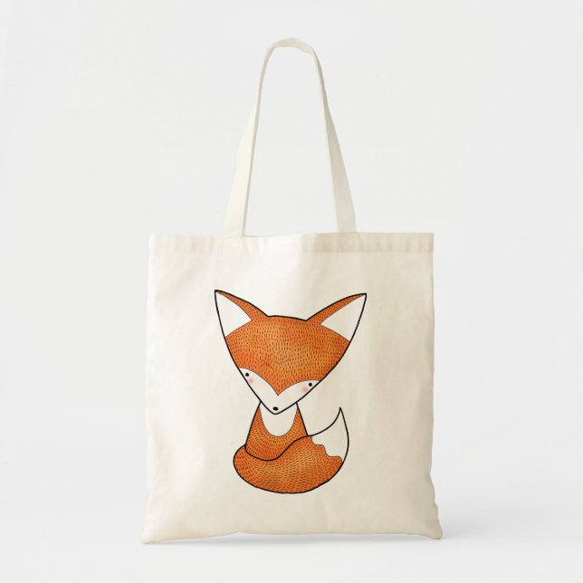 Tela Bolso de ultramarinos lindo del arte del Fox de la (Frente)