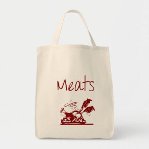 Tela Bolso de ultramarinos reutilizable de la carne