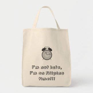 Tela Bolso de ultramarinos reutilizable del tiempo