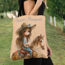 Bolso de vaquera boho personalizado con caballo