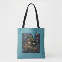 Bolso de verano de cabaña del bosque de hongos
