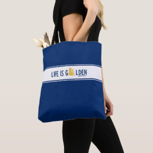 Tela Bolso de viaje para perro Life is Golden -Azul mar