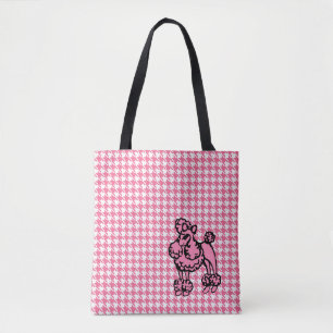 Tela Bolso de viaje Retro French Pink Poodle