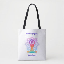 Tela Bolso de Yoga Personalizado con Nombre y Mantra