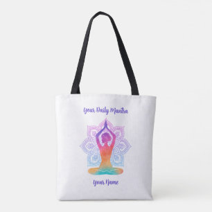 Tela Bolso de Yoga Personalizado con Nombre y Mantra
