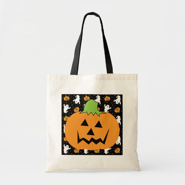 Tela Bolso del abucheo de Halloween (Frente)