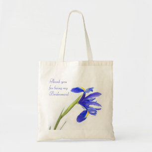 Tela Bolso del favor de la boda de la flor del iris de