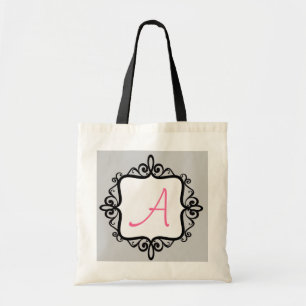 Tela Bolso del favor de la boda del monograma