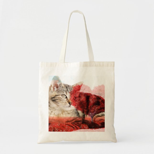 Tela Bolso del gato de Tabby (Frente)