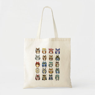 Tela Bolso del gato y de los búhos