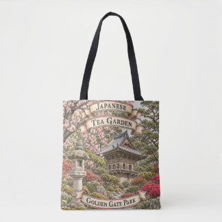 Tela Bolso del Jardín de Té Japonés
