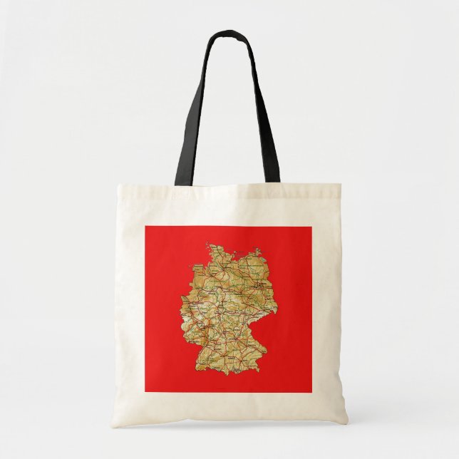 Tela Bolso del mapa de Alemania (Frente)