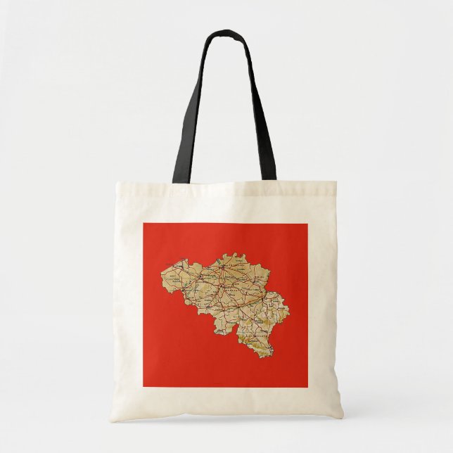 Tela Bolso del mapa de Bélgica (Frente)