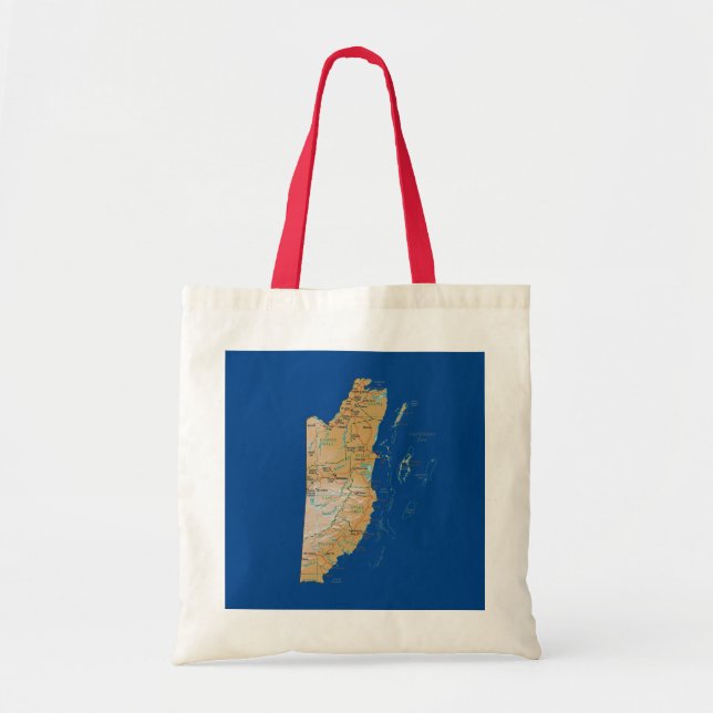 Tela Bolso del mapa de Belice (Frente)