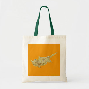 Tela Bolso del mapa de Chipre