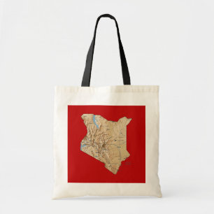 Tela Bolso del mapa de Kenia