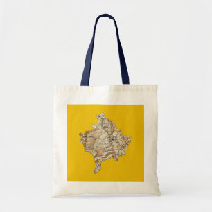 Tela Bolso del mapa de Kosovo