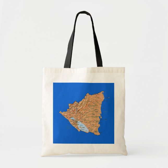 Tela Bolso del mapa de Nicaragua (Frente)
