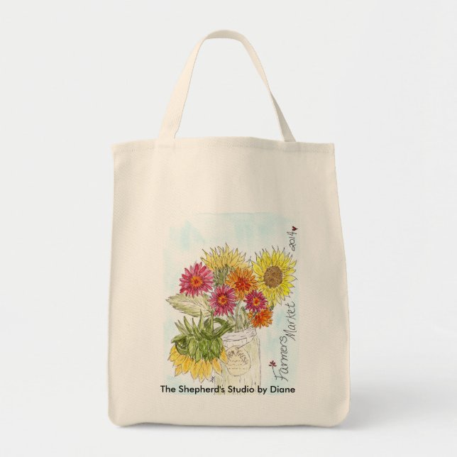 Tela Bolso del mercado fresco de la granja (Frente)
