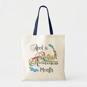 Tela Bolso del mes de la conciencia del autismo